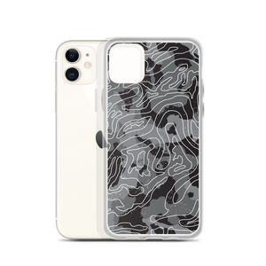 Grey Black Camoline iPhone Case by Design Express