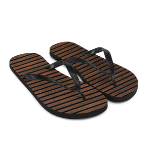 Horizontal Brown Wood Flip-Flops by Design Express