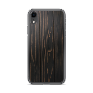 iPhone XR Black Wood Print iPhone Case by Design Express