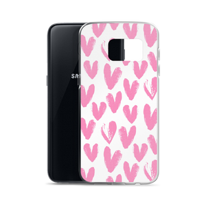 Pink Heart Pattern Samsung Case by Design Express