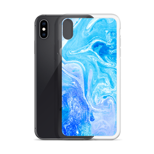 Blue Watercolor Marble iPhone Case by Design Express