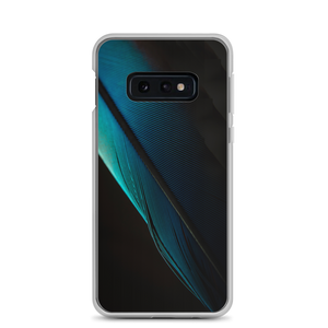 Samsung Galaxy S10e Blue Black Feather Samsung Case by Design Express