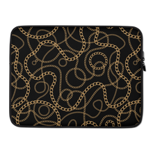 15 in Golden Chains Laptop Sleeve by Design Express
