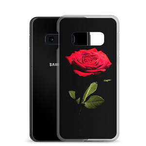 Red Rose on Black Samsung Case by Design Express