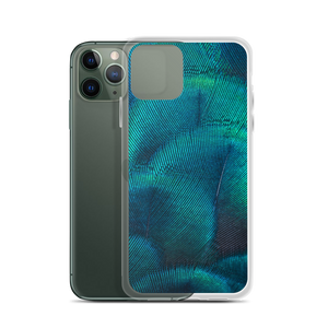 Green Blue Peacock iPhone Case by Design Express