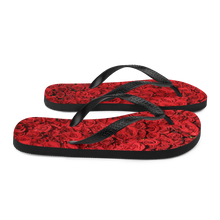 Red Rose Pattern Flip-Flops by Design Express