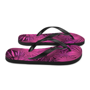 Pink Palm Flip-Flops by Design Express