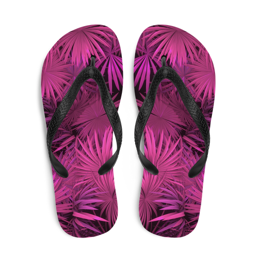 Pink Palm Flip-Flops by Design Express