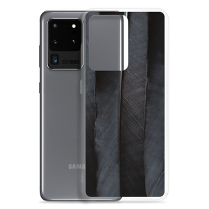 Black Feathers Samsung Case by Design Express