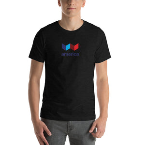 Black Heather / S United States "Squared" Short-Sleeve Unisex T-Shirt by Design Express