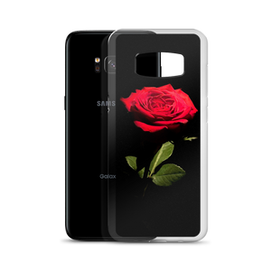 Red Rose on Black Samsung Case by Design Express