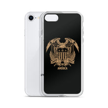 United States Of America Eagle Illustration Reverse Gold iPhone Case iPhone Cases by Design Express