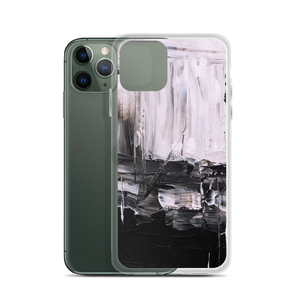 Black & White Abstract Painting iPhone Case by Design Express