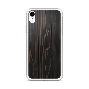 Black Wood Print iPhone Case by Design Express