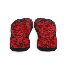 Red Rose Pattern Flip-Flops by Design Express