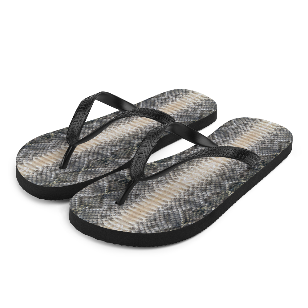 S Snake Skin Print Flip-Flops by Design Express