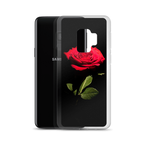 Red Rose on Black Samsung Case by Design Express