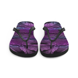 Purple Feathers Flip-Flops by Design Express