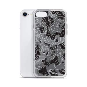 Grey Black Camoline iPhone Case by Design Express