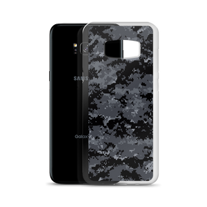 Dark Grey Digital Camouflage Print Samsung Case by Design Express