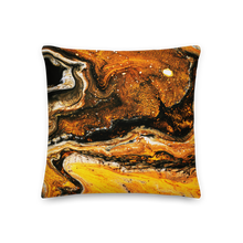 18×18 Yellow Orange Abstract Premium Pillow by Design Express