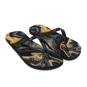Black Marble Flip-Flops by Design Express