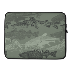15 in Army Green Catfish Laptop Sleeve by Design Express
