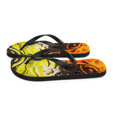 Abstract 02 Orange Lime Flip-Flops by Design Express