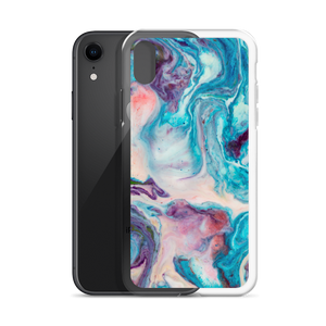 Blue Multicolor Marble iPhone Case by Design Express