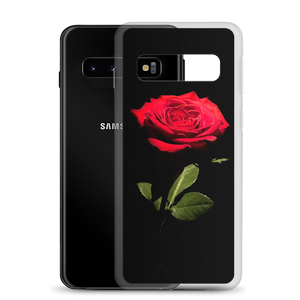 Red Rose on Black Samsung Case by Design Express