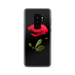 Samsung Galaxy S9+ Red Rose on Black Samsung Case by Design Express