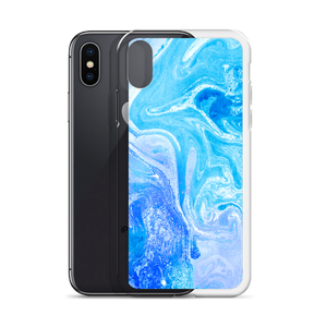 Blue Watercolor Marble iPhone Case by Design Express