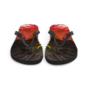 Abstract 02 Black Red Flip-Flops by Design Express