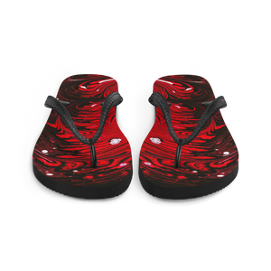 Black Red Abstract Flip-Flops by Design Express