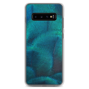 Samsung Galaxy S10+ Green Blue Peacock Samsung Case by Design Express