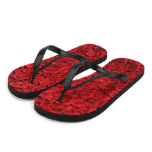S Red Rose Pattern Flip-Flops by Design Express