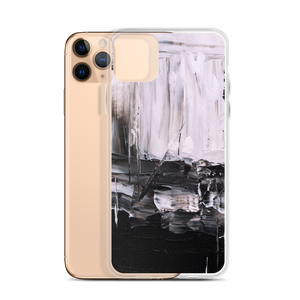 Black & White Abstract Painting iPhone Case by Design Express