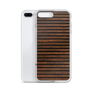 Horizontal Brown Wood iPhone Case by Design Express