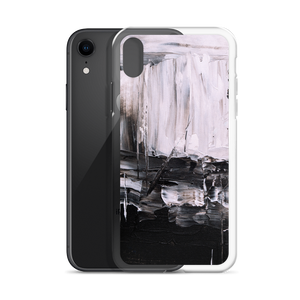 Black & White Abstract Painting iPhone Case by Design Express