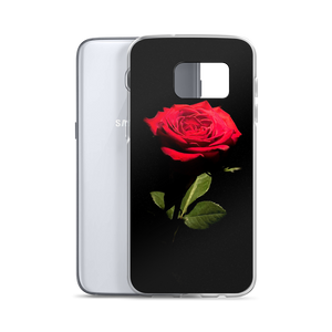 Red Rose on Black Samsung Case by Design Express