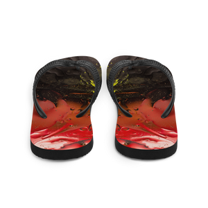 Abstract 02 Black Red Flip-Flops by Design Express
