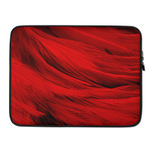 15 in Red Feathers Laptop Sleeve by Design Express