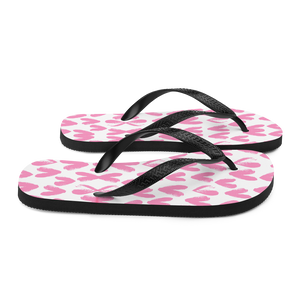 Pink Heart Pattern Flip-Flops by Design Express