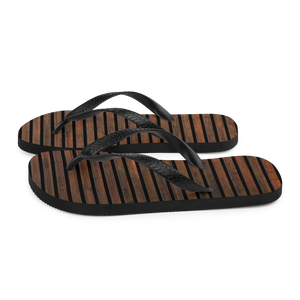 Horizontal Brown Wood Flip-Flops by Design Express
