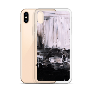 Black & White Abstract Painting iPhone Case by Design Express