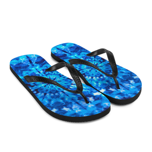 Psychedelic Blue Mandala Flip-Flops by Design Express