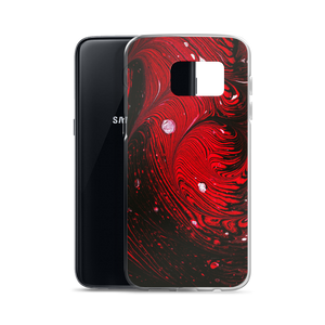 Black Red Abstract Samsung Case by Design Express