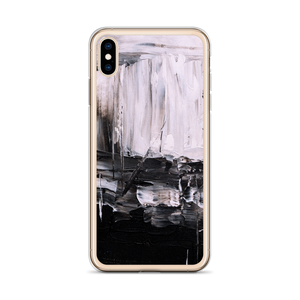 Black & White Abstract Painting iPhone Case by Design Express