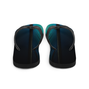Blue Black Feathers Flip-Flops by Design Express