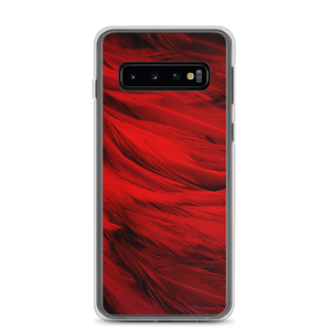Samsung Galaxy S10 Red Feathers Samsung Case by Design Express